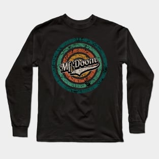 Mf Doom // Retro Circle Crack Vintage Long Sleeve T-Shirt